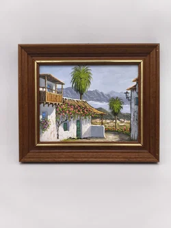 Ölgemälde "Gran Canaria Juni 1995" im schönen Holzrahmen – Vorschau 1