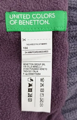 United Colors of Benetton Kindermütze grau Gr. 104 - Bild 3