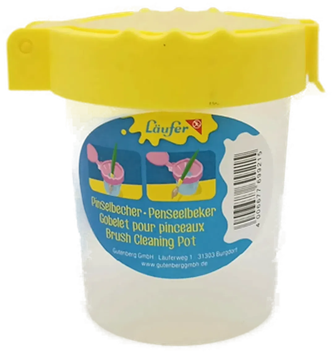 Läufer Wasserbehälter für Pinsel mit gelben Deckel - Bild 1