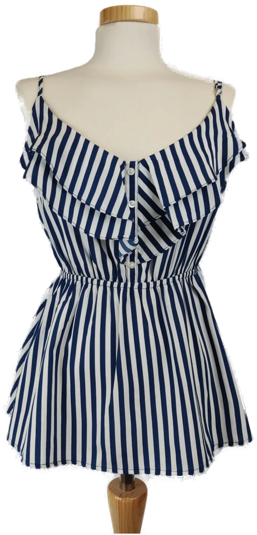 Damen Trägerbluse blau weiß gestreift- L/ 40 - Bild 4