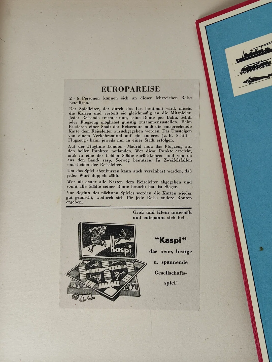 Europareise durch Reisebüreau KASPI - Gesellschaftsspiel - KASPI – Bild 3