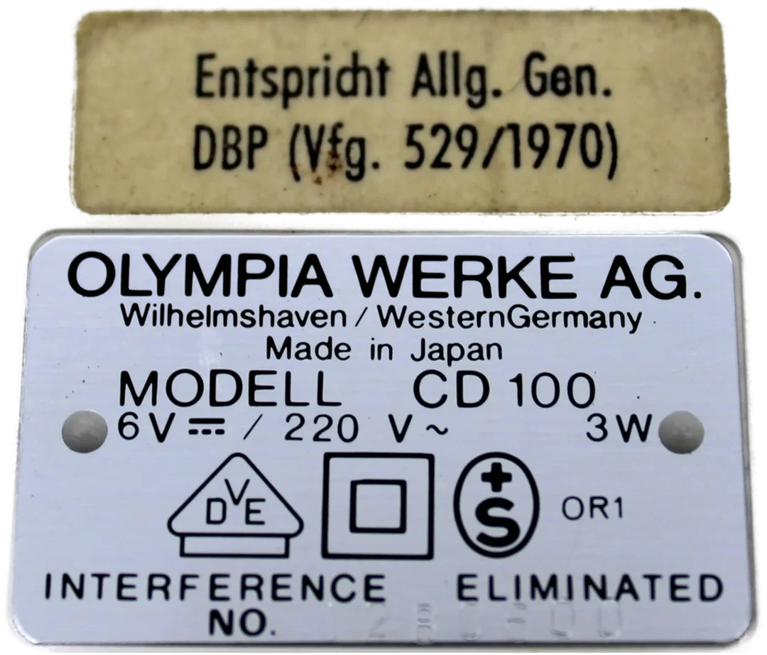 Olympia International CD 100 Vintage Tischrechner – 70er Jahre – mit Originaltasche – Bild 2