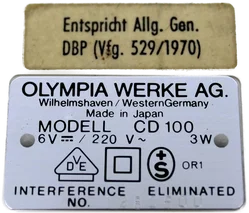 Olympia International CD 100 Vintage Tischrechner – 70er Jahre – mit Originaltasche - Bild 2
