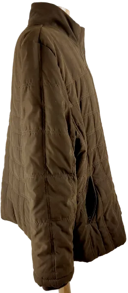 Winterjacke "Biaggini", langarm mit Stehkragen, dunkelbraun, Größe 50 – Bild 2