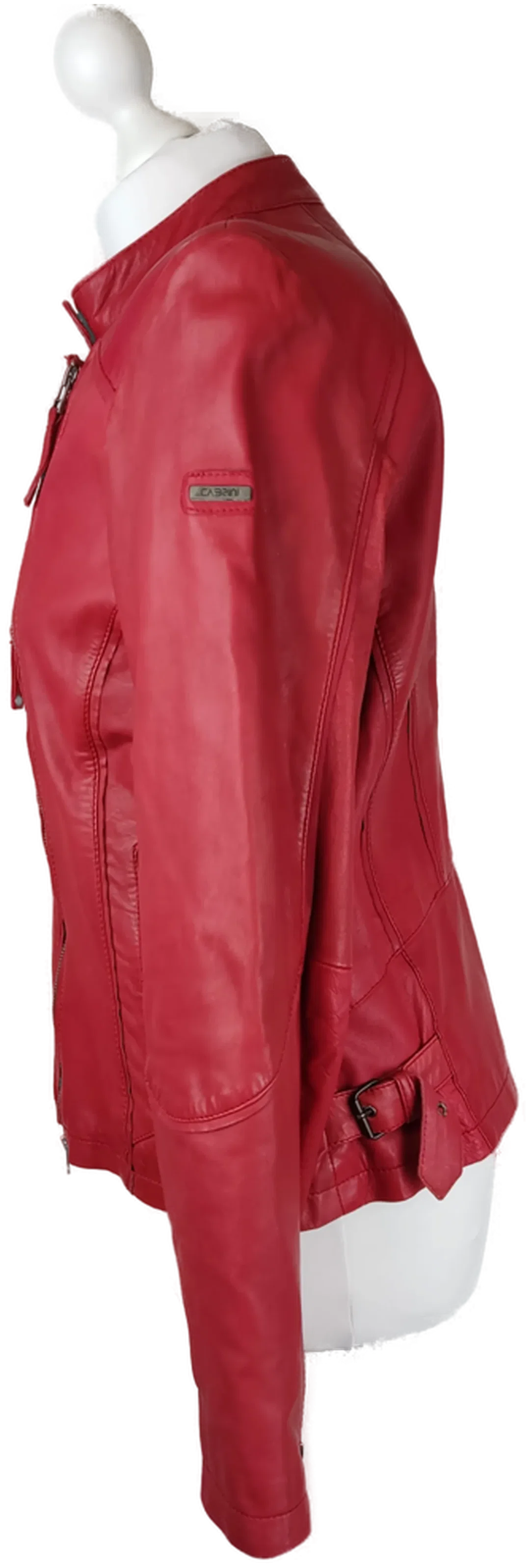 Damen-Lederjacke Cabrini Rot | Vintage-Charme – Bild 5