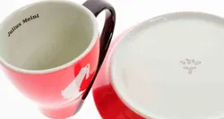 JULIUS MEINL 10-teiliges Set aus Espresso- und Untertassen in rot-weiß-braun - Bild 3
