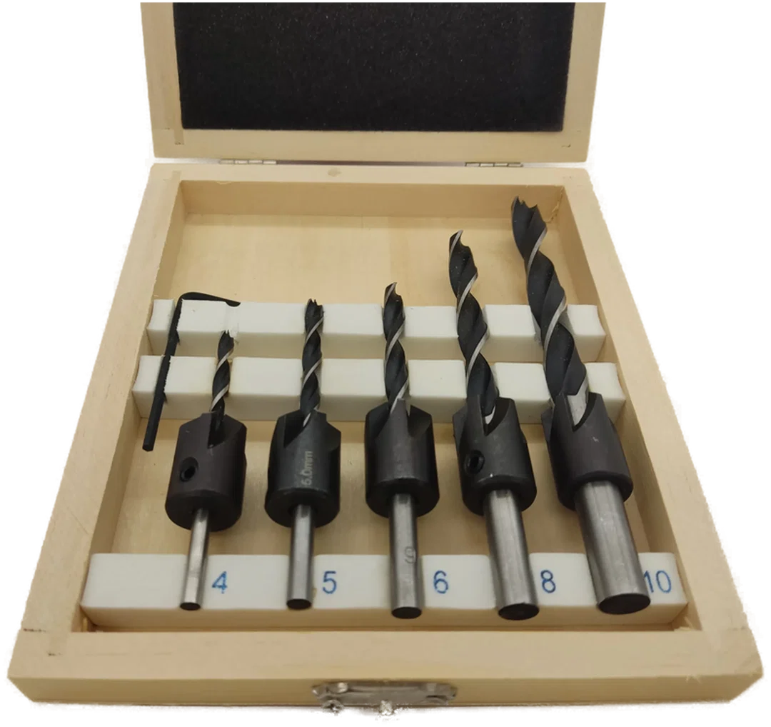 ENT European Norm Tools Holzbohrer 6-tlg. Bohrer-Senker-Satz Nr. 26514  – Bild 2