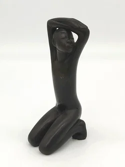 Vintage Kleine Keramikfigur Afrikaner - Bild 3