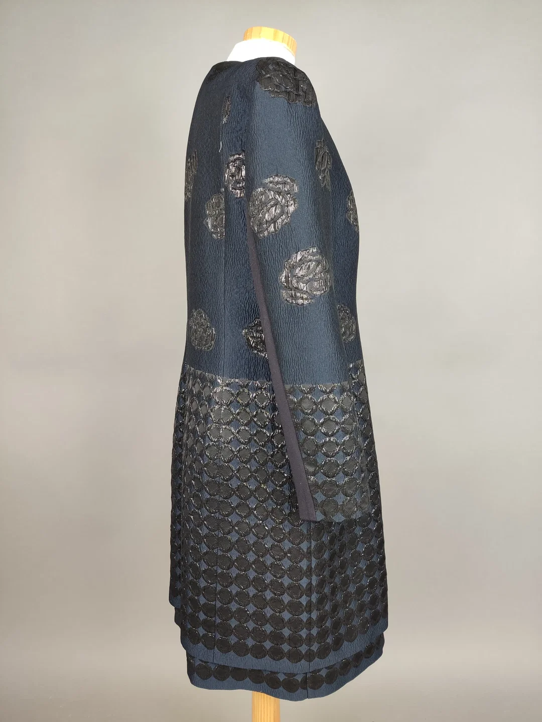Barbara Schwarzer Damen Zweiteiler, Kleid mit Mantel dunkelblau - L / 40 – Bild 5