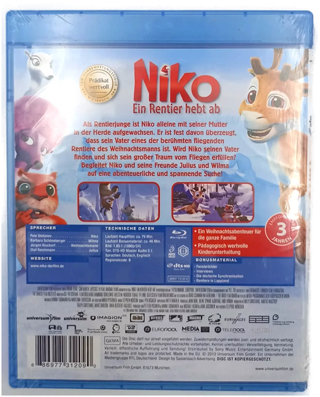Blu-Ray "Niko – Ein Rentier hebt ab" (OVP) – Bild 2