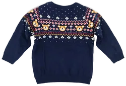 dopodopo Baby Weihnachtspullover dunkelblau gemustert Gr. 86 - Bild 2