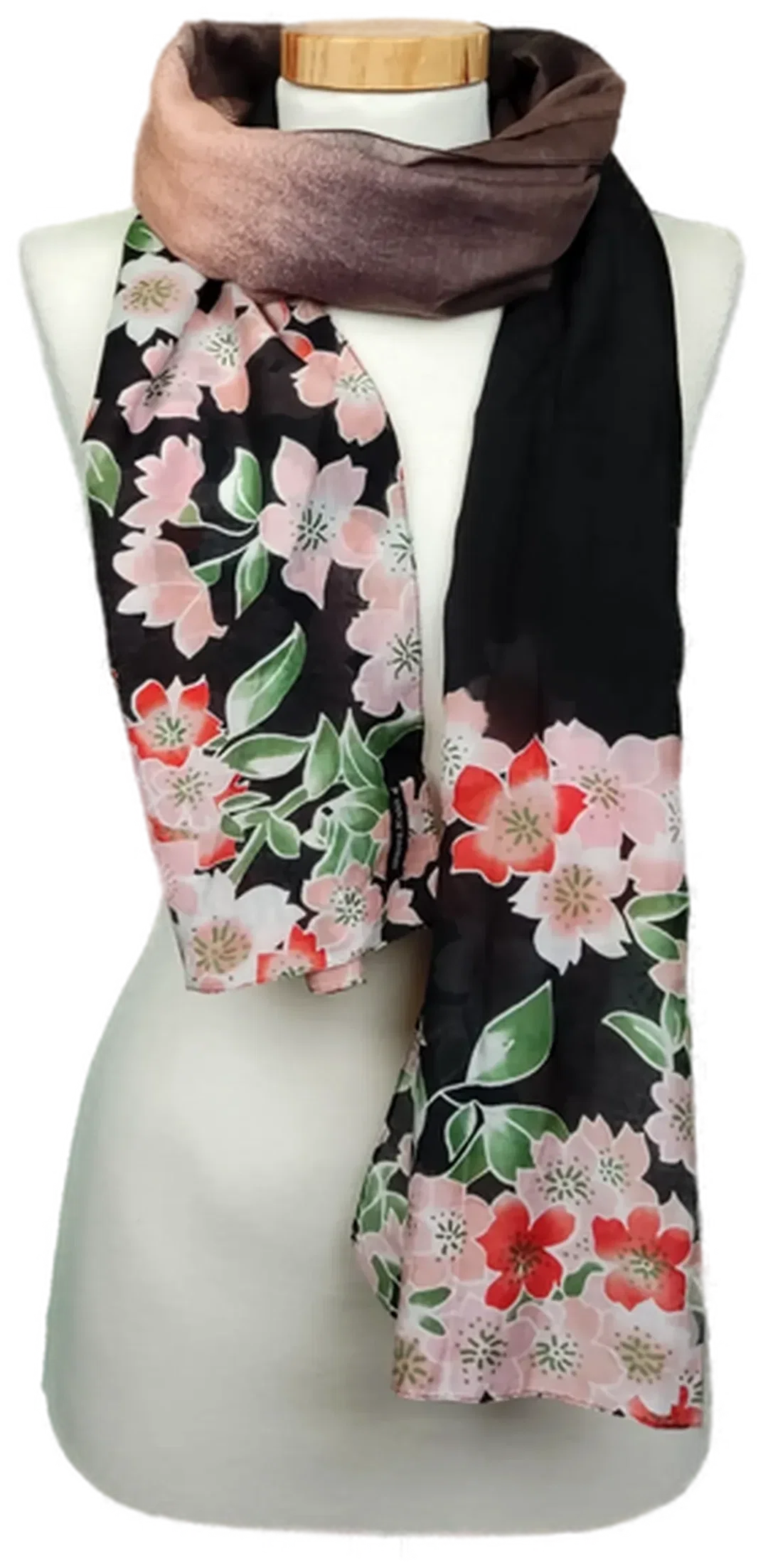 Armani Jeans Damen Tuch schwarz/rosa geblümt  - Bild 1