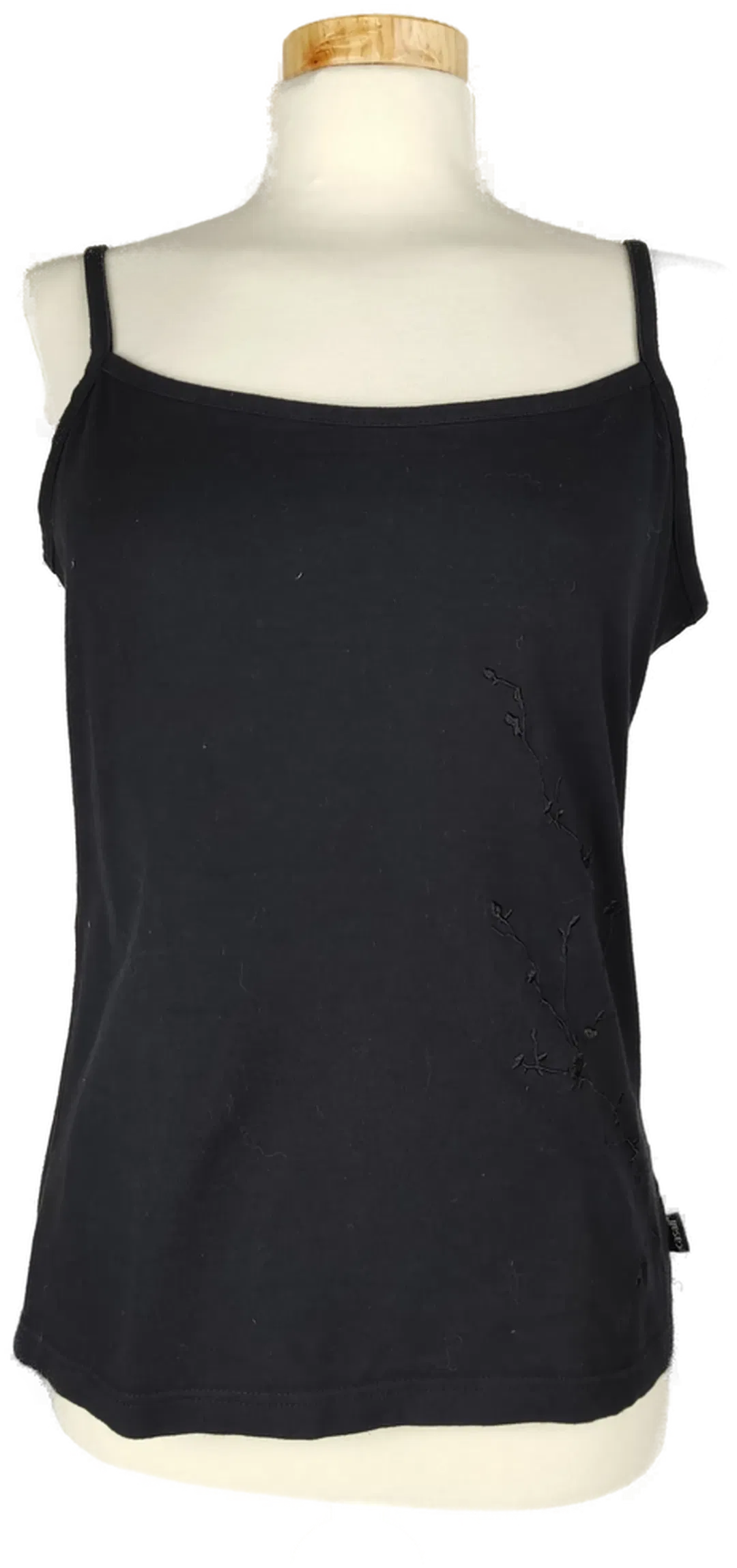  casall Damen T-Shirt Träger mit gestickter Blüte schwarz- L/40 - Bild 1