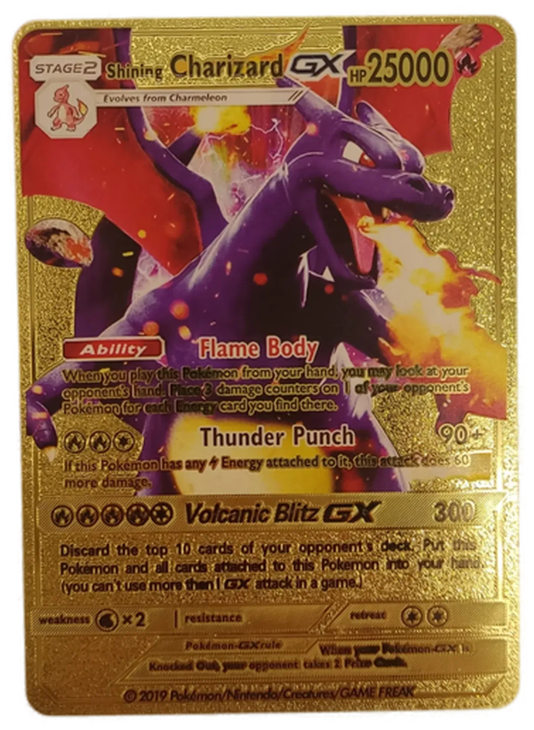  Pokémon Sammelkarte Goldfolie Shining Charizard GX STAGE2 - Bild 1