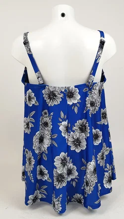 Long-Tankini-Oberteil, Gr. 50, Blumenmuster – Vorschau 3