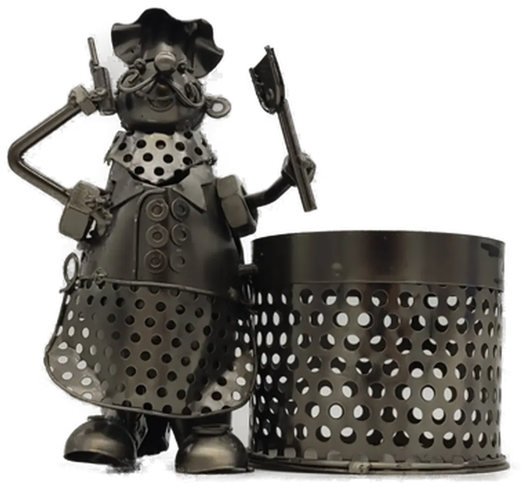 Metall-Stiftehalter mit Schweißerfigur - Bild 4