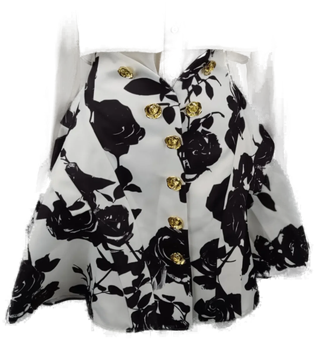 Rock Miss Rosier Mit Rosenmuster, Bundweite 78 cm, XL | Neu – Bild 3