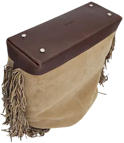 Max V. Koenig Damen Handtasche mit Fransen, braun - Höhe ca. 50 cm  - Bild 3