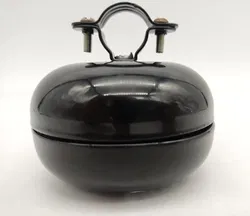 Schwarze Fahrradglocke. Ø80 mm. Metall - Bild 3