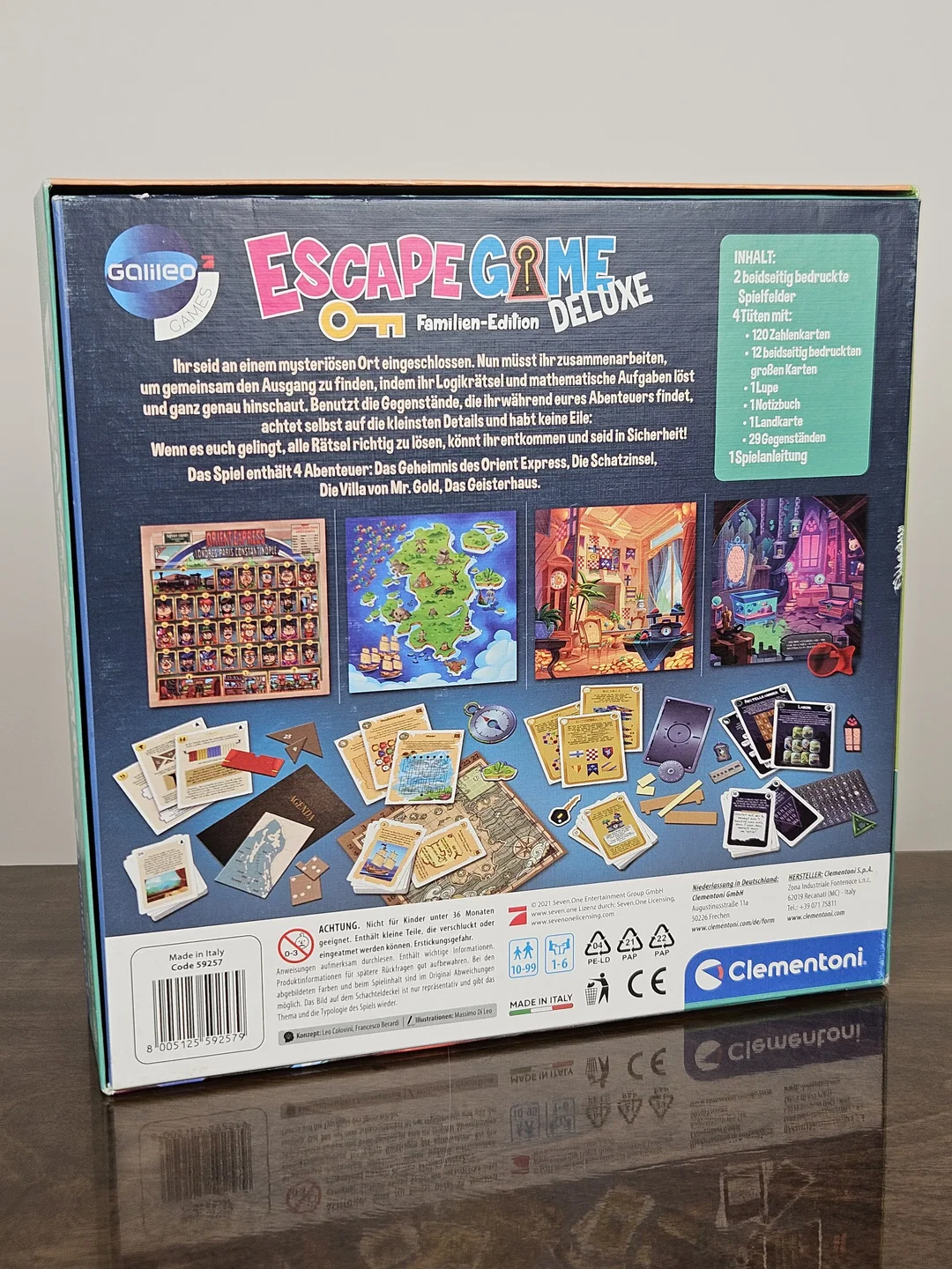 Escape Game Familien Edition Deluxe - Gesellschaftsspiel - Galileo Games Clementoni  – Bild 2