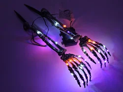 LED-Dekokerzen für Halloween Set #3 "Skelettarme und Totenkopf-Kerzen"  – Vorschau 5