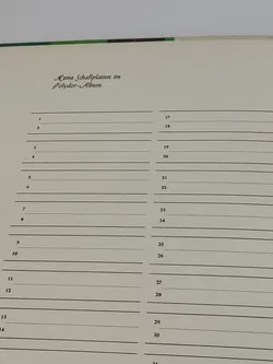 Vintage Schallplattenalbum/Sammelalbum mit 16 Plastikhüllen - grün/braun/natur - Bild 5