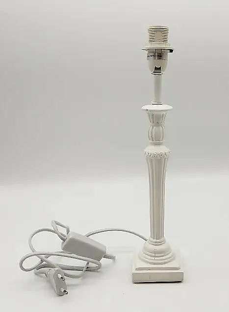 Tischlampenfuß Shabby-Chic Weiß | Vintage-Charme - Bild 4