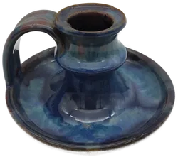 H. Berger Keramik Kerzenhalter blau, Höhe: 7 cm - Bild 1