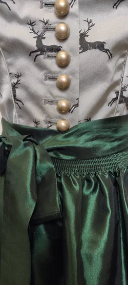 Kaiser Franz Josef Damen Dirndlkleid grün/schwarz/grau Gr. 34 – Vorschau 3