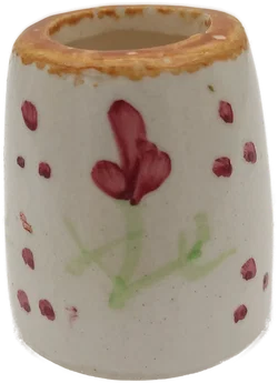 Puppenhaus Zubehör: Miniatur Keramik-Setzkastenfigur mit Blumenmotiv | Sammlerstück  – Vorschau 2