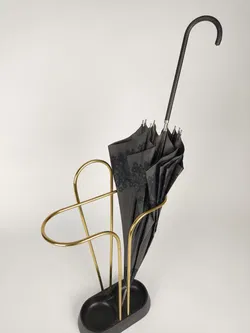 Vintage-Flanierschirm / Sonnenschirm / Damenschirm - grau geblümt - Bild 5