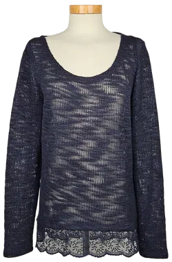 ONLY Damen Pullover, marine - Gr. L  - Bild 1