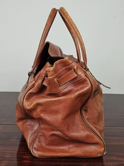 Texier Vintage Leder Reisetasche, braun  - Bild 3