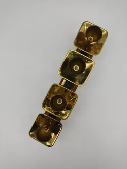 Mid Century Kerzenständer aus Teak & Messing - Bild 3