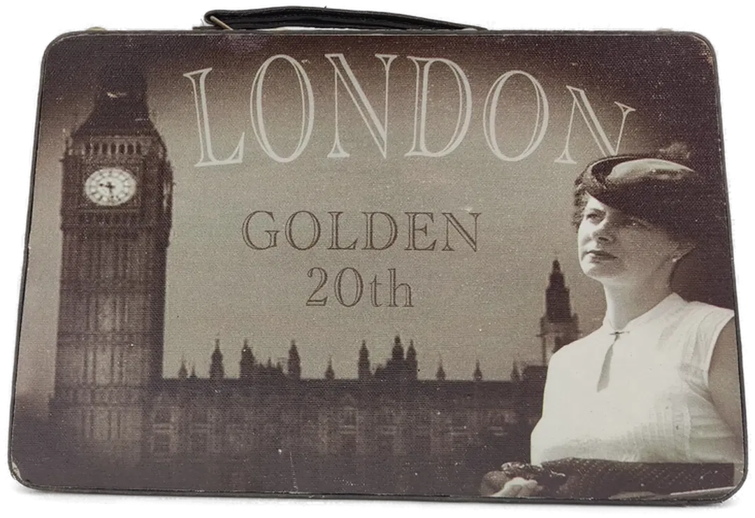 Kleiner Holzkoffer braun mit Motiv Vintage - Bild 4