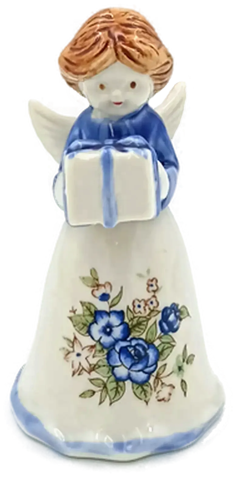 Weihnachtsglocke Engel gemustert - Bild 1