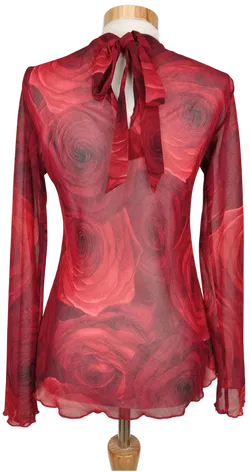 MNG Damen Bluse rot geblümt - XS/34 - Bild 2