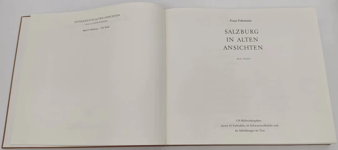 Buch Salzburg in Alten Ansichten "Die Stadt" von Franz Fuhrmann 3. Auflage 1981 – Bild 3