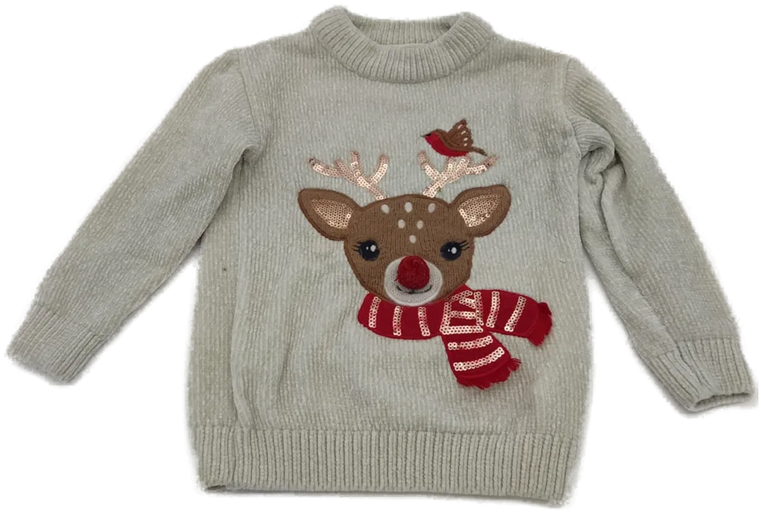 Kinderpullover Weihnachtsmotiv mehrfarbig - 122 - Bild 1