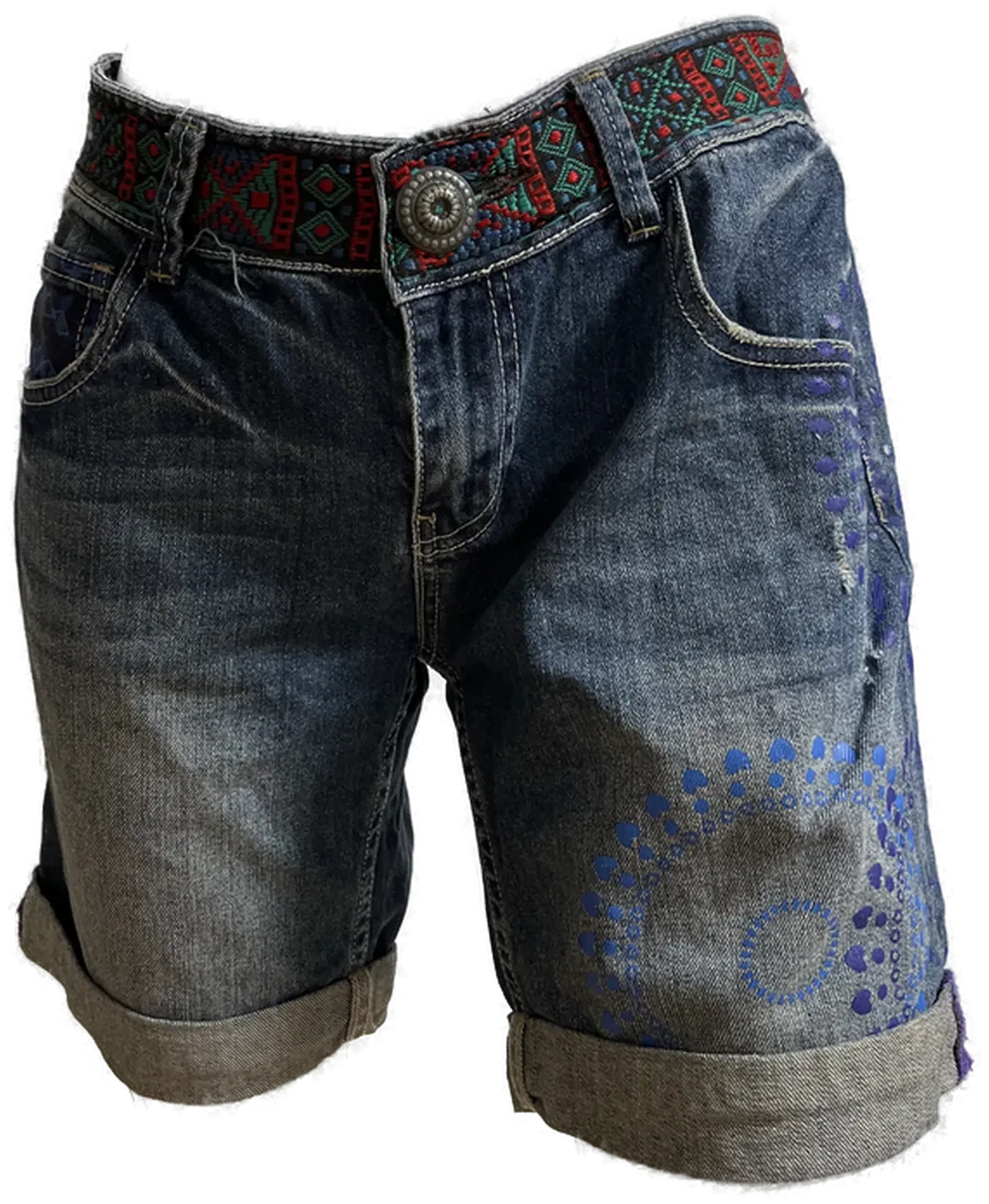 DESIGUAL Jeanshose kurz Damen Gr. 32 - Bild 1