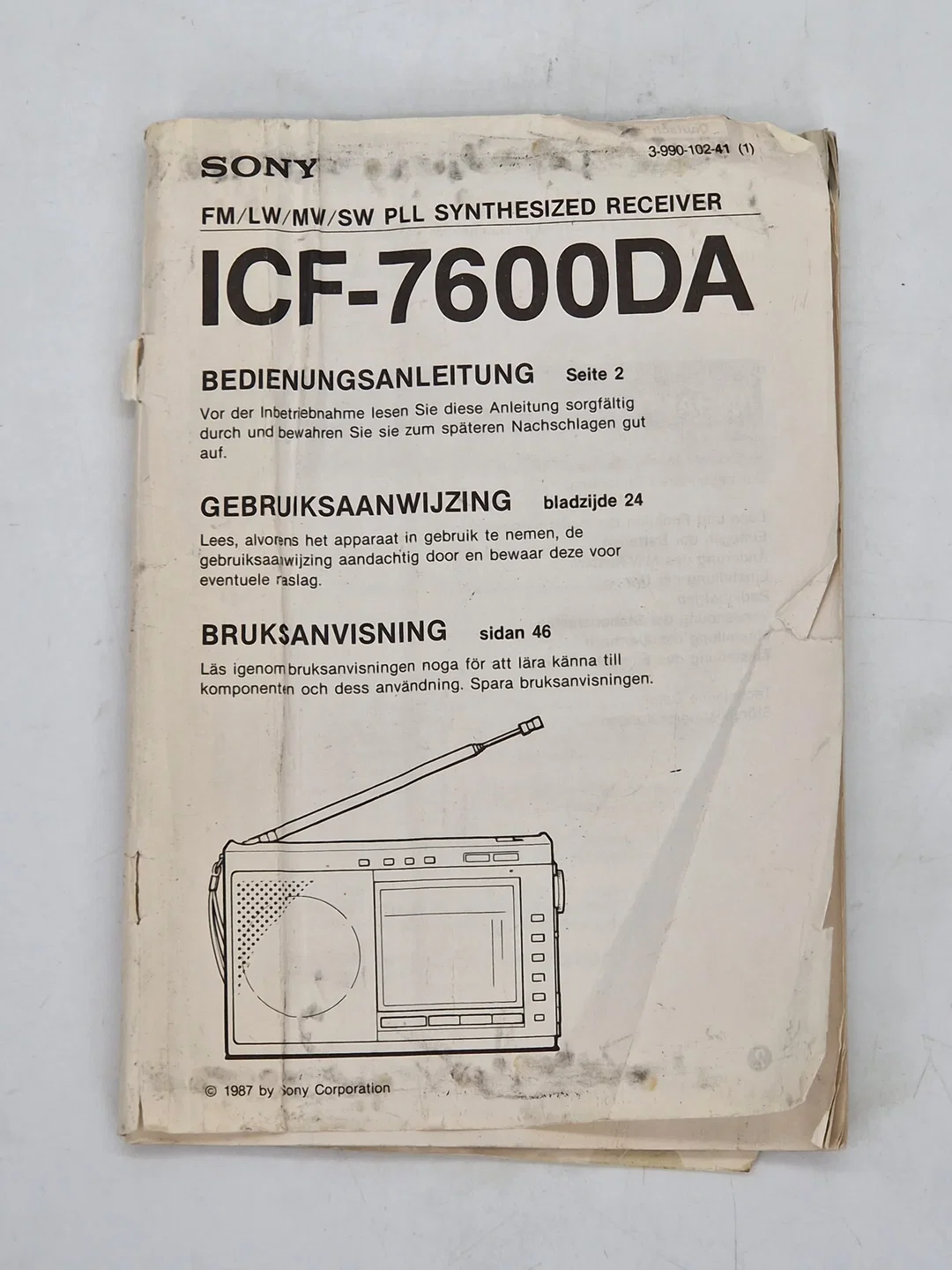 Sony ICF-7600DA Digitaler Weltempfänger / Radio - Schwarz (Ungeprüft / Bastlerware) – Bild 18