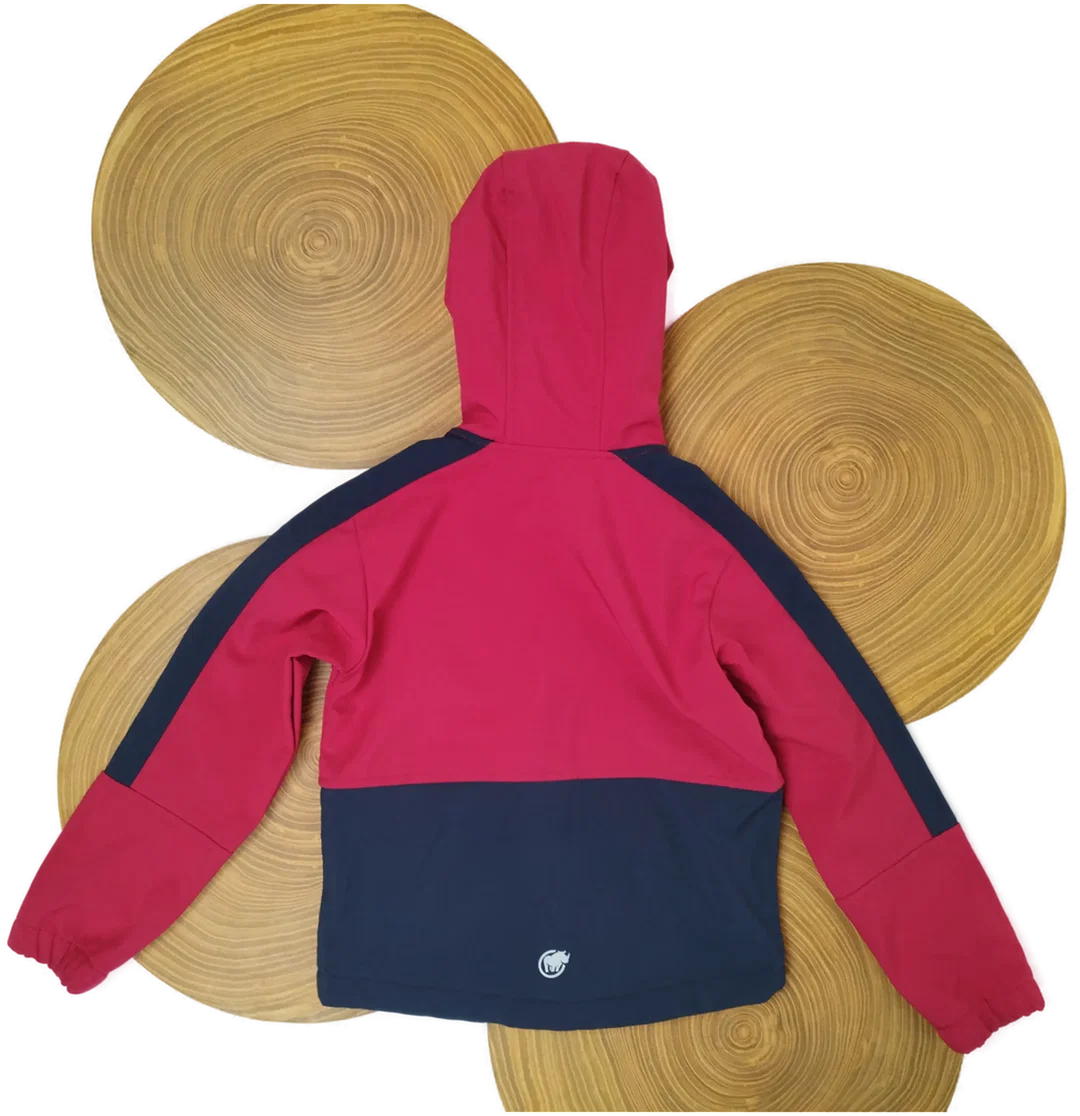 Kilimanjaro, Kinder Kapuzen-Softshelljacke, pink-dunkelblau | Gr. 116 – Bild 2