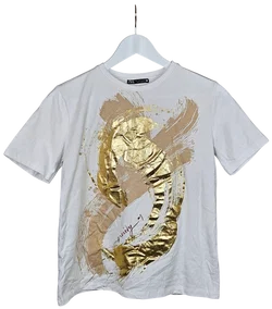 ZARA Damen T-Shirt, weiß - Größe S