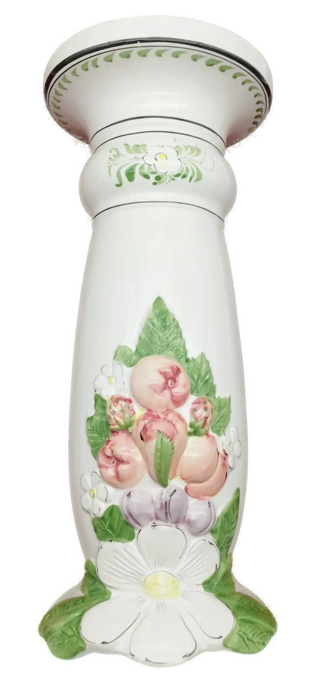 Bemalter Übertopf Keramik - ca. 50cm hoch / VINTAGE - Bild 1