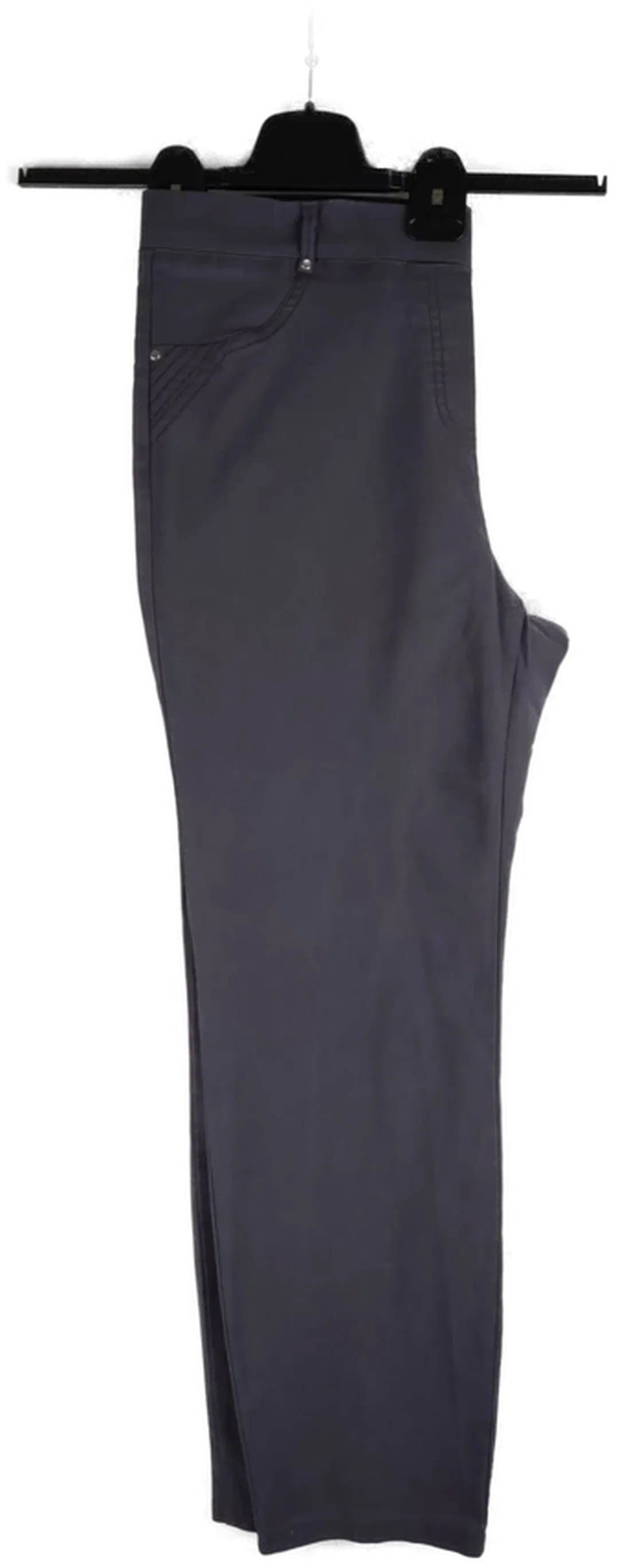 Stretchhose "Canda", grau mit Gummizugbund und Gürtelschlaufen, Größe 46 – Bild 2