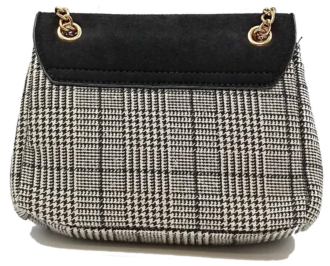 New Look Damentasche kariert schwarz/weiß – Bild 3
