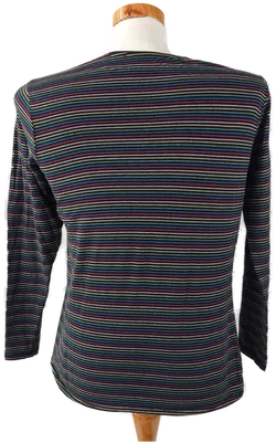 Primark Damen Langarmshirt, schwarz bunt gestreift - Gr. 46/48 - Bild 3