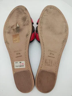 Prada Flame Leder-Pantoletten, Flammenmuster | Einmaliges Designerstück - Bild 5