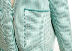 MAERZ Muenchen Strickjäckchen Gr. 36 türkis / weiß - Bild 3