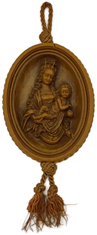 Wachs Wandrelief Maria mit Kind - Bild 3